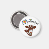 Aimant I love Switzerland (Recto/Verso)