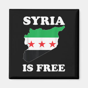 Aimant I Love Syria Is Free Syrian Map Nouveau drapeau sy