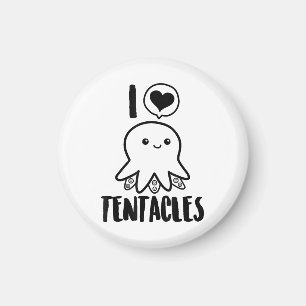 Aimant I Love Tentacles T-shirt Cute Octopus Tee