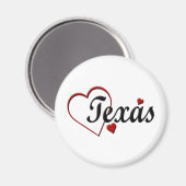 Aimant I Love Texas Hearts (Recto/Verso)