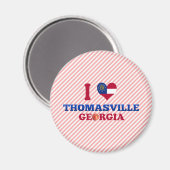 Aimant I Love Thomasville, Géorgie (Recto/Verso)