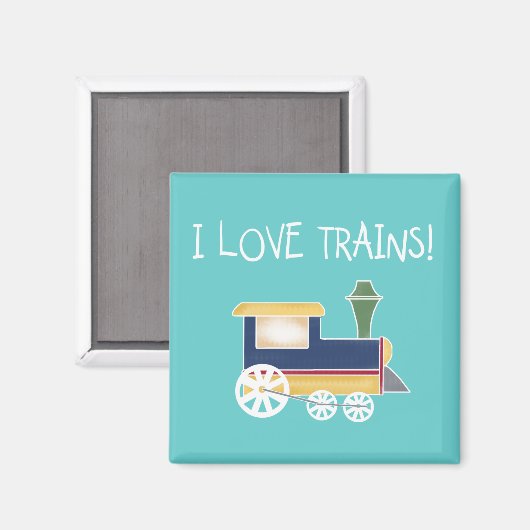 Aimant I Love Trains Tshirts et cadeaux (Recto/Verso)