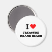 Aimant I Love Treasure Island Beach Floride (Recto/Verso)
