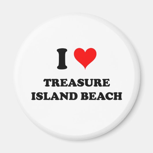 Aimant I Love Treasure Island Beach Floride (Devant)