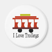 Aimant I Love Trolleys (Devant)