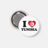 Aimant I love Tunisia (Recto/Verso)