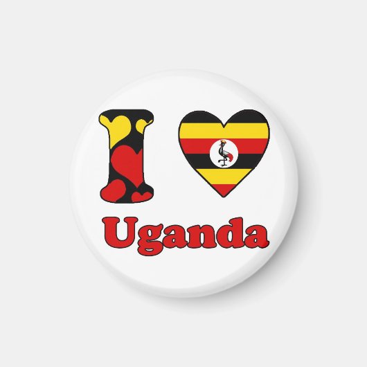 Aimant I love Uganda (Devant)