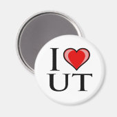 Aimant I Love UT - Utah (Recto/Verso)