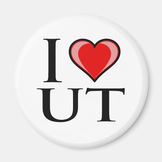 Aimant I Love UT - Utah (Devant)