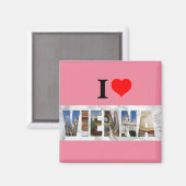 Aimant I Love Vienna Autriche (Recto/Verso)