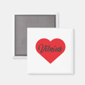 Aimant I Love Vilnius - Lituanie (Recto/Verso)