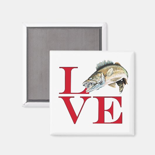 Aimant I Love Walleye (Recto/Verso)