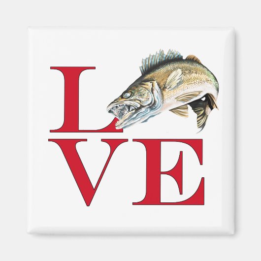 Aimant I Love Walleye (Devant)