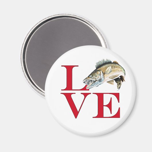 Aimant I Love Walleye (Recto/Verso)