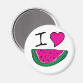 Aimant I Love Watermelon (Recto/Verso)