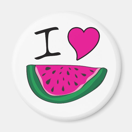 Aimant I Love Watermelon (Devant)