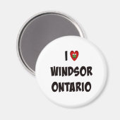 Aimant I Love Windsor, Ontario (Recto/Verso)