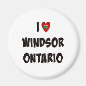 Aimant I Love Windsor, Ontario (Devant)