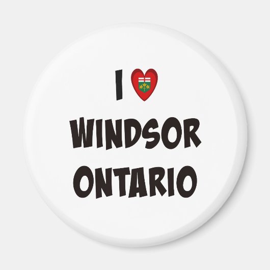 Aimant I Love Windsor, Ontario (Devant)
