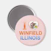 Aimant I Love Winfield, IL (Recto/Verso)