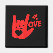 Aimant I Love You Hand Sign Asl Valentine' Day Funny Wome (Devant)