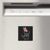 Aimant I Love You Main Sign Language Butterfly Autism Awa (In Situ (Lave-vaisselle))