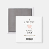 Aimant I love you to the moon and back (Recto/Verso)
