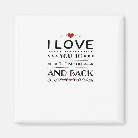 Aimant I Love You To The Moon And Back Refined Aesthetic (Devant)