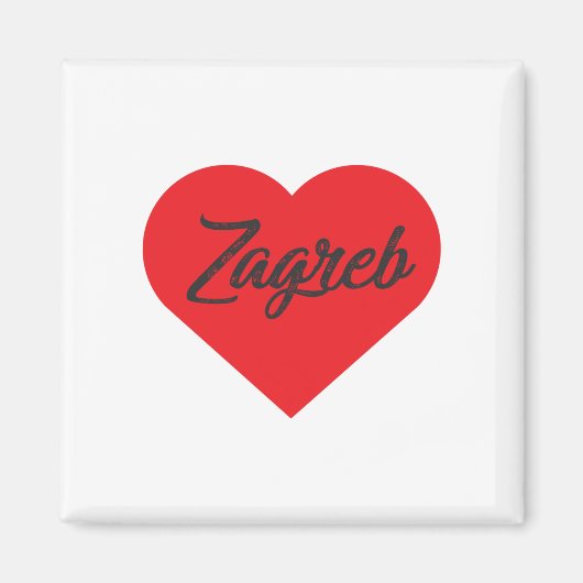 Aimant I Love Zagreb - Croatie (Devant)