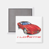 AIMANT I LOVETTE UNIQUE CONCEPTION DE VOITURE (Recto/Verso)