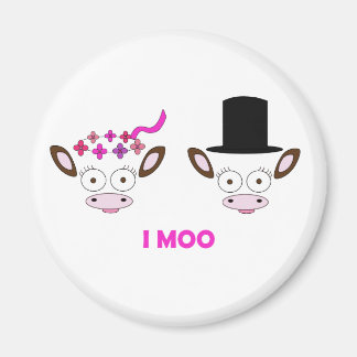Aimant "I Moo" vaches thème nuptiale