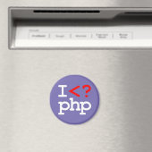 Aimant "I < ? php" - I Love PHP (In Situ (Lave-vaisselle))