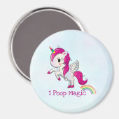 Aimant I Poop Magic Funny Unicorne Dit (Recto/Verso)