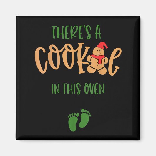 Aimant I Put A Cookie In That Oven Couples Christmas Preg (Devant)