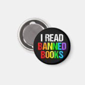 Aimant I Read Banned Books Rainbow (Recto/Verso)