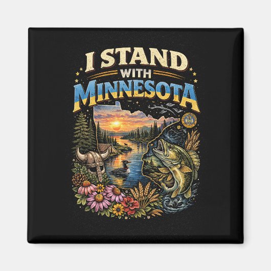 Aimant I Stand With Minnesota (Devant)