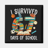 Aimant I Survived 67 Day Of School Funny Kids Boys Six Se (Devant)