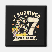 Aimant I Survived 67 Days Of School Funny Leopard Student (Devant)