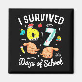 Aimant I Survived 67 Days Of School Funny Six Seven Meme (Devant)