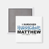 Aimant I Survived Hurricane Matthew Octobre 2016 (Recto/Verso)