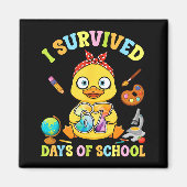 Aimant I Survived Six Seven Days Of School Cute Duck Stud (Devant)