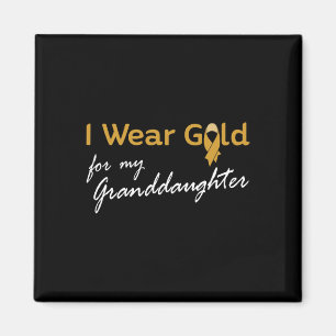 Aimant I Wear Gold for Granddaughter Tee - Childhood Canc