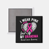 Aimant I Wear Nk For My Grandma Breast Cancer Awareness S (Recto/Verso)