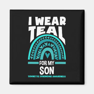 Aimant I Wear Teal For My Son Tourette Syndrome Awareness