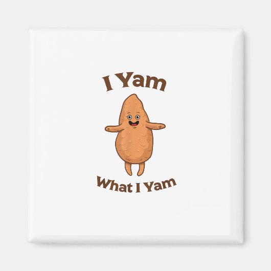 Aimant I Yam What I Yam Dancing Sweet Potato Thanksgiving (Devant)