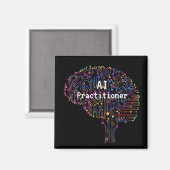 Aimant IA Praticien de l'intelligence artificielle (Recto/Verso)
