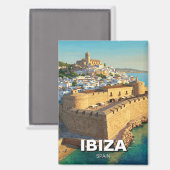 Aimant Ibiza Dalt Vila Espagne Voyage (Recto/Verso)