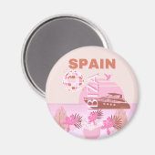 Aimant Ibiza, Espagne, Art Voyage, Art Preppy, Pastel (Recto/Verso)