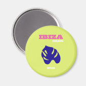 Aimant Ibiza, Espagne, Art Voyage, Preppy, Vert (Recto/Verso)