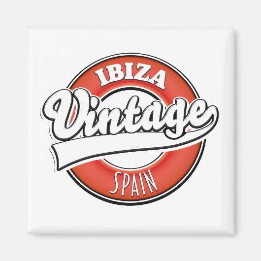 Aimant Ibiza spain vintage style logo (Devant)